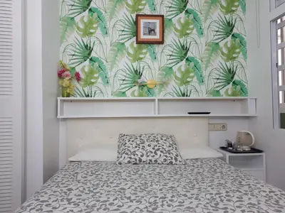 Cama o camas de una habitación en Hostal Casa Chueca