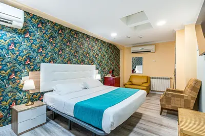 Cama o camas de una habitación en Hotel Mexico