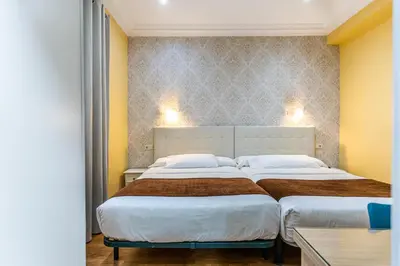 Cama o camas de una habitación en Hotel Mexico