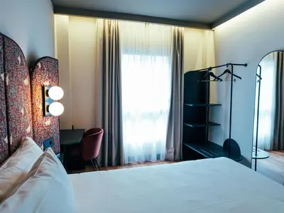 Cama o camas de una habitación en Ibis Styles Madrid Centro Maravillas