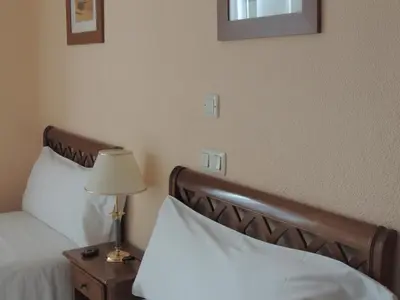 Cama o camas de una habitación en Hostal Gonzalo