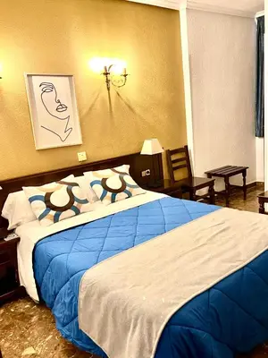 Cama o camas de una habitación en Hostal Sonsoles Madrid-Centro