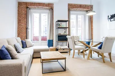Zona de estar de Cozy with Balconies - 1Bedroom 1Bathroom - Sol