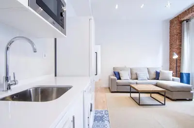 Zona de estar de Cozy with Balconies - 1Bedroom 1Bathroom - Sol