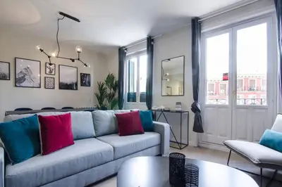 Zona de estar de Design apartment in Madrids Downtown - 3BD 2BT