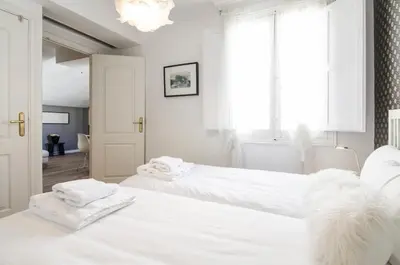 Cama o camas de una habitación en Bright Cozy 1 BD- Retiro