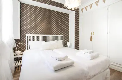 Cama o camas de una habitación en Bright Cozy 1 BD- Retiro