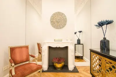 Zona de estar de Stunning Stylish 4BD 3BTH - City Center-Atocha