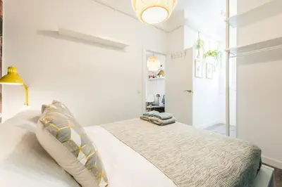 Cama o camas de una habitación en Piso en Calle Provisiones