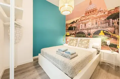 Cama o camas de una habitación en Piso en Calle Provisiones