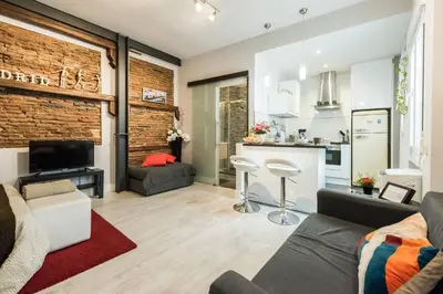 Una cocina o zona de cocina en Hermoso Estudio en Lavapiés - Wifi