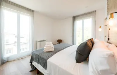 Cama o camas de una habitación en Plaza de España Skyline