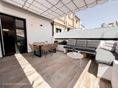 Zona de estar de Luxe at the Clouds of Madrid! Atico C Fuencarral