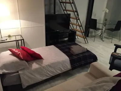Cama o camas de una habitación en Moderno Apartamento en Lavapiés