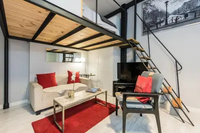 Zona de estar de Moderno Apartamento en Lavapiés