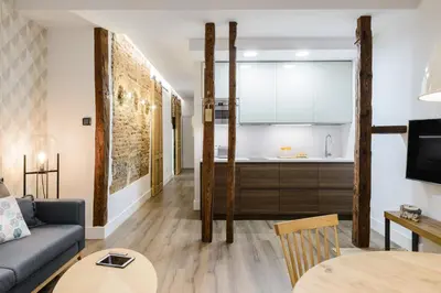 Zona de estar de Madrid Center, Apartamento de 2 dormitorios