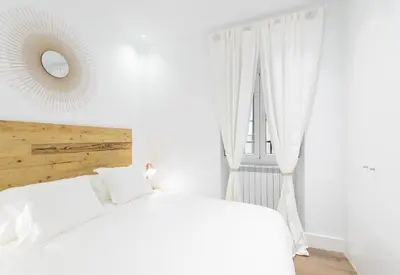 Cama o camas de una habitación en Madrid Center, Apartamento de 2 dormitorios