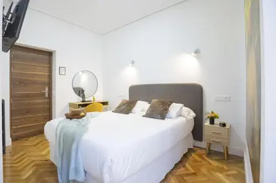 Cama o camas de una habitación en Hispano Boutique Gran Vía