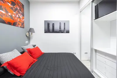Cama o camas de una habitación en Argüelles Apartment