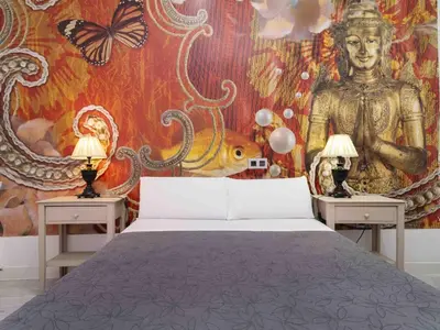 Cama o camas de una habitación en Pension Foster