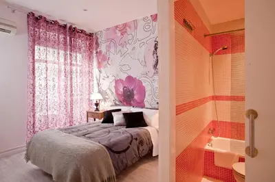 Cama o camas de una habitación en Pension Foster