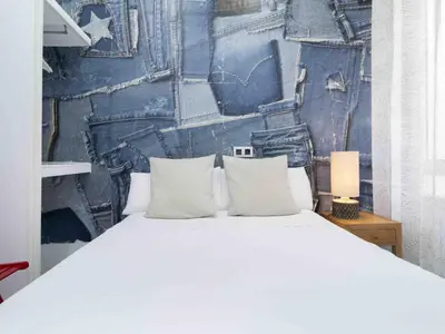 Cama o camas de una habitación en Pension Foster