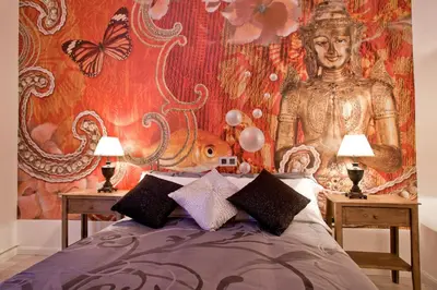 Cama o camas de una habitación en Pension Foster
