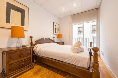 Cama o camas de una habitación en For You Rentals Velazquez apartment TEMPORAL VEL551
