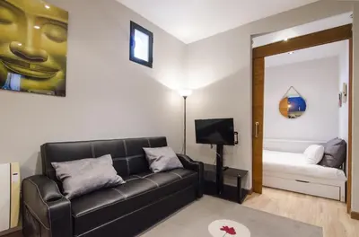 Zona de estar de Cozy apartment-2Bedroom 1Bath-Malasaña