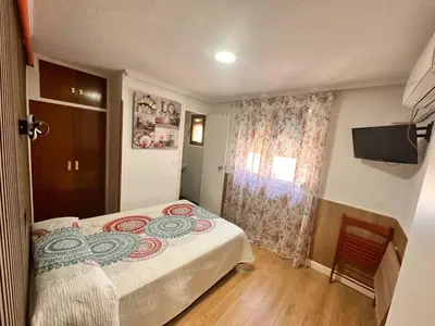 Cama o camas de una habitación en Hostal Rober
