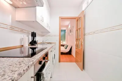 Una cocina o zona de cocina en Ático en el Centro de Madrid - Calle Jardines