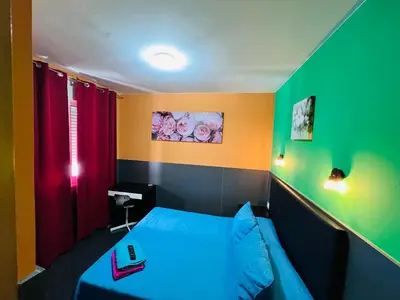 Cama o camas de una habitación en Hostal Numancia