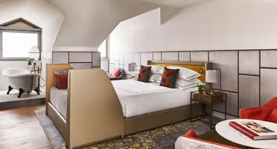 Cama o camas de una habitación en Gran Hotel Inglés - The Leading Hotels of the World