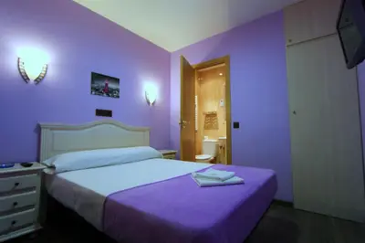 Cama o camas de una habitación en Hostal Regio
