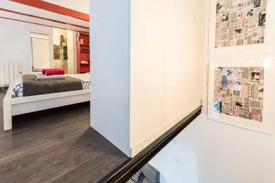 Cama o camas de una habitación en Loft en Travesía de Cabestreros - Lavapiés