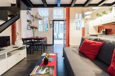 Una cocina o zona de cocina en Loft en Travesía de Cabestreros - Lavapiés