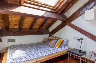 Cama o camas de una habitación en Apartamento rústico de lujo
