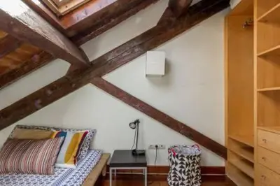 Cama o camas de una habitación en Apartamento rústico de lujo