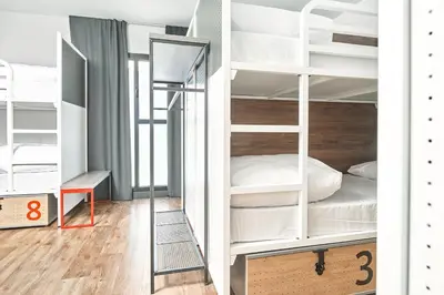 Cama o camas de una habitación en Generator Madrid