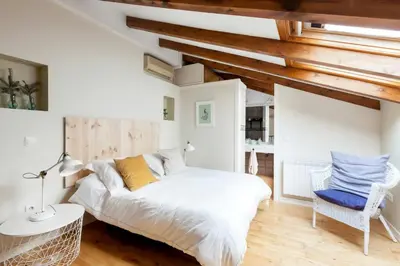Cama o camas de una habitación en Dúplex Unico en Ópera - Palacio