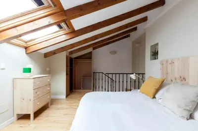 Cama o camas de una habitación en Dúplex Unico en Ópera - Palacio
