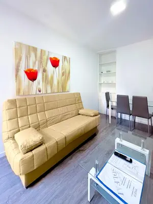 Zona de estar de Cómodo y agradable estudio en Madrid centro A2