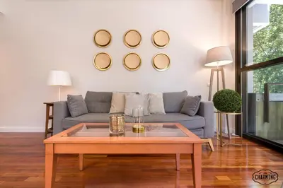 Zona de estar de Paseo del Prado II - Apartamento de 1 dormitorio con Piscina y Terraza