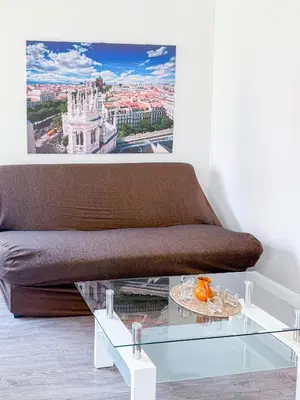 Zona de estar de Cómodo y agradable estudio en Madrid centro A3