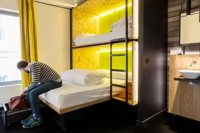 Cama o camas de una habitación en Bastardo Hostel