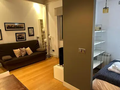 Cama o camas de una habitación en Estudio en Av de America Madrid