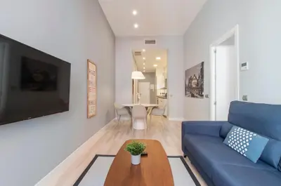 Una televisión o centro de entretenimiento en Arenal Suites Gran Vía