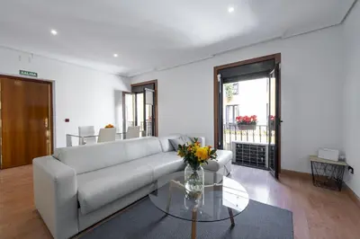 Zona de estar de Madrid Centric Suites