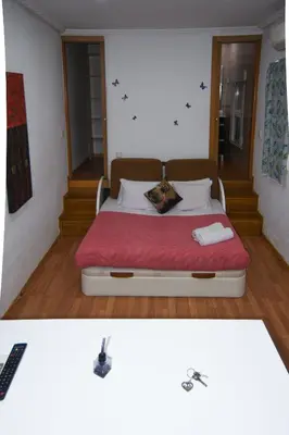 Cama o camas de una habitación en Estudio Nueva Numancia