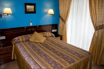 Cama o camas de una habitación en Hostal Centro Sol Madrid